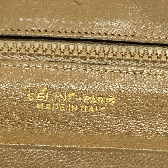Authentic Celine Paris Vintage Brown Leather Basic Long Slim Wallet - Picture 9 of 11